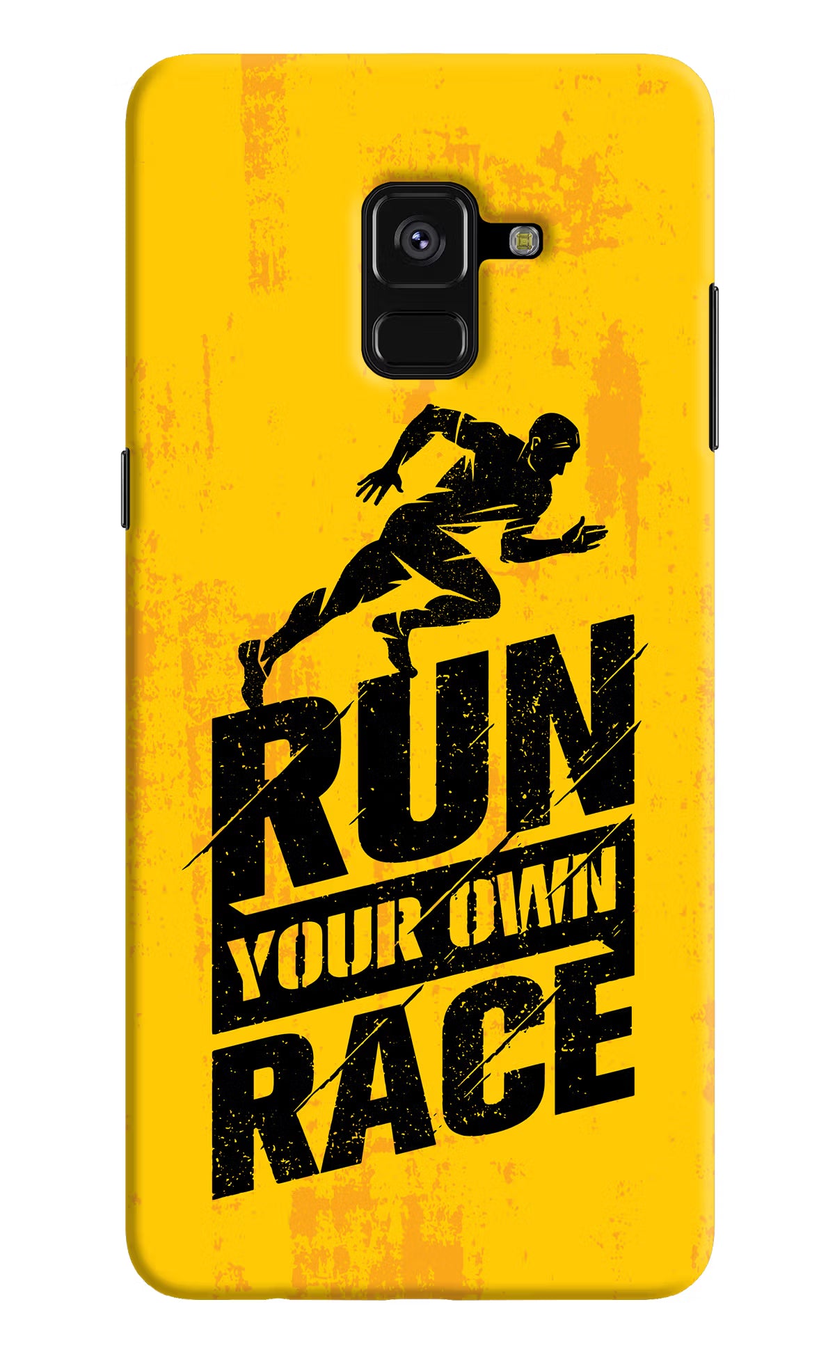 Run Your Own Race Samsung A8 plus Hard Case Back Cover by Casekaro
