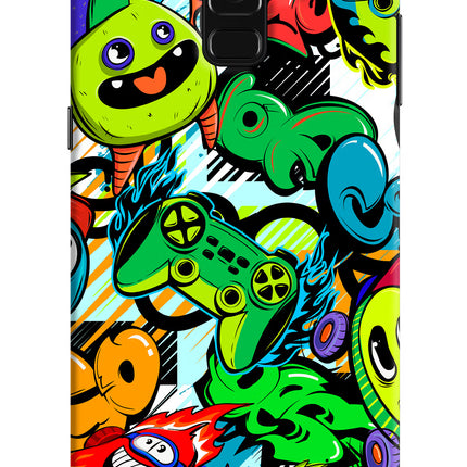 Game Doodle Samsung A8 plus Hard Case Back Cover by Casekaro