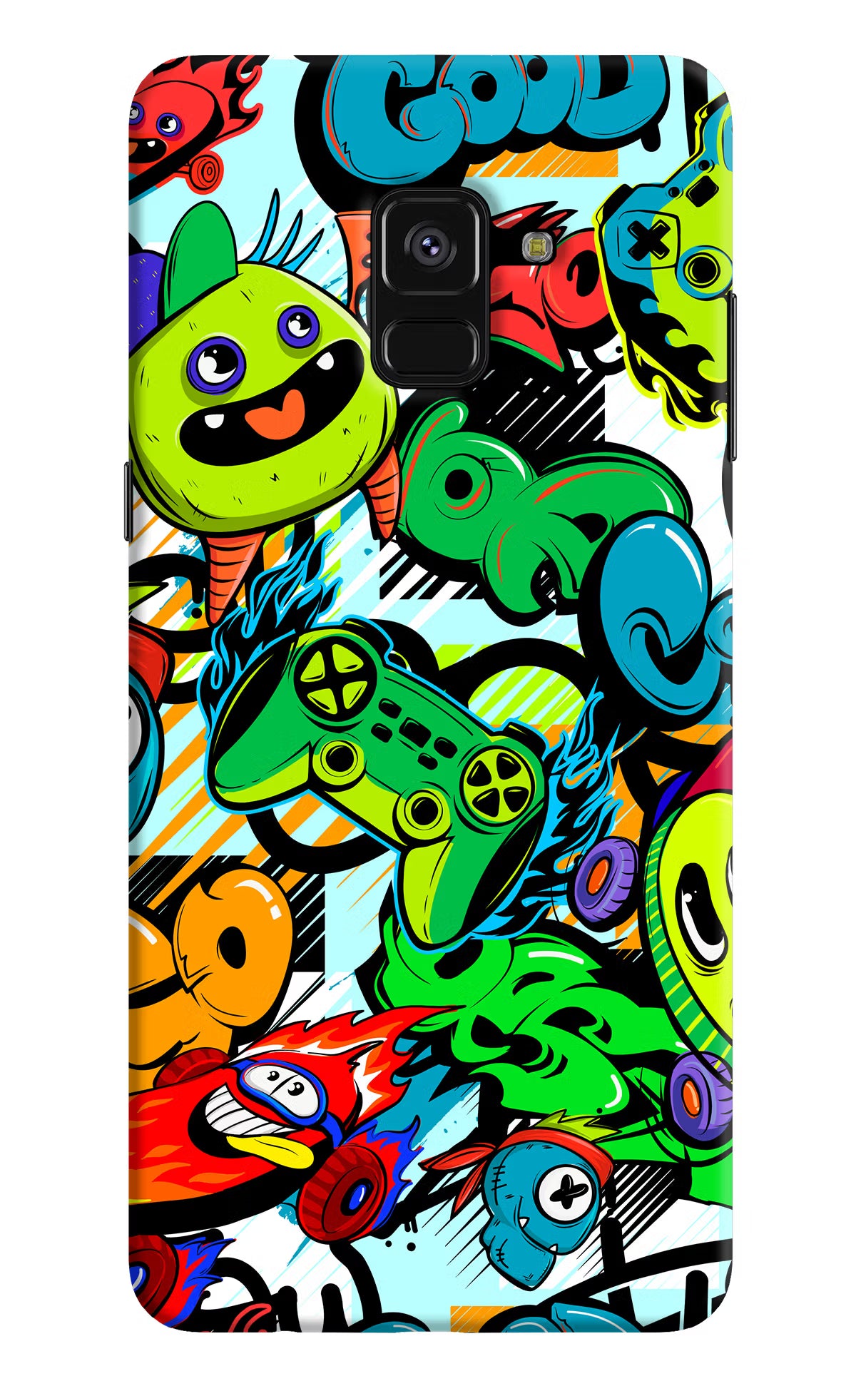 Game Doodle Samsung A8 plus Hard Case Back Cover by Casekaro