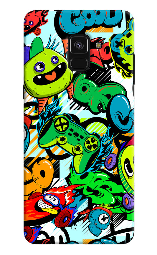 Game Doodle Samsung A8 plus Hard Case Back Cover by Casekaro