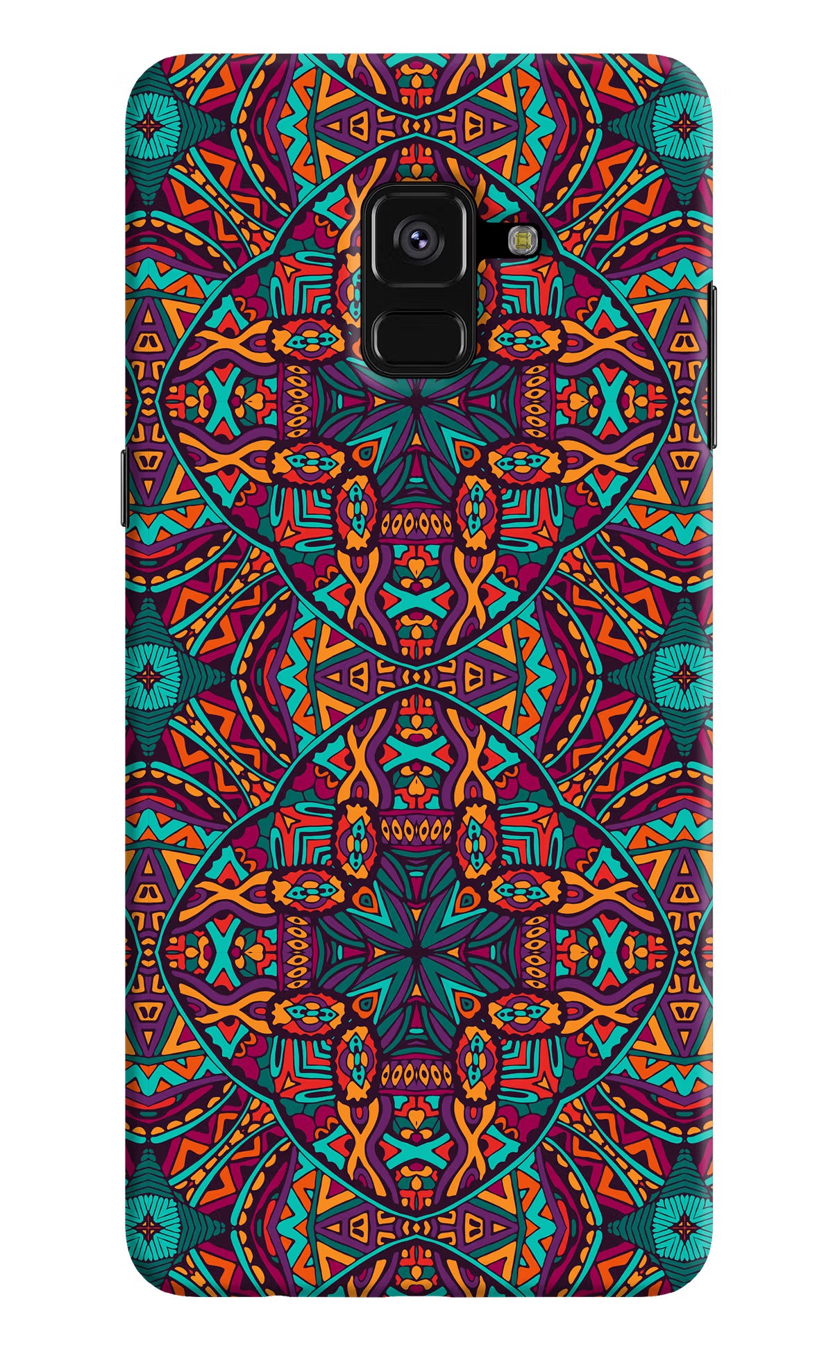 Colour Mandala Samsung A8 plus Hard Case Back Cover by Casekaro