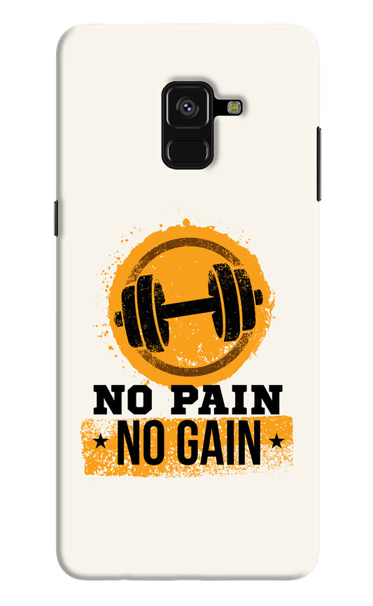 No Pain No Gain Samsung A8 plus Hard Case Back Cover by Casekaro
