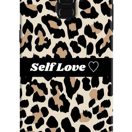 Leopard Print Self Love Samsung A8 plus Hard Case Back Cover by Casekaro