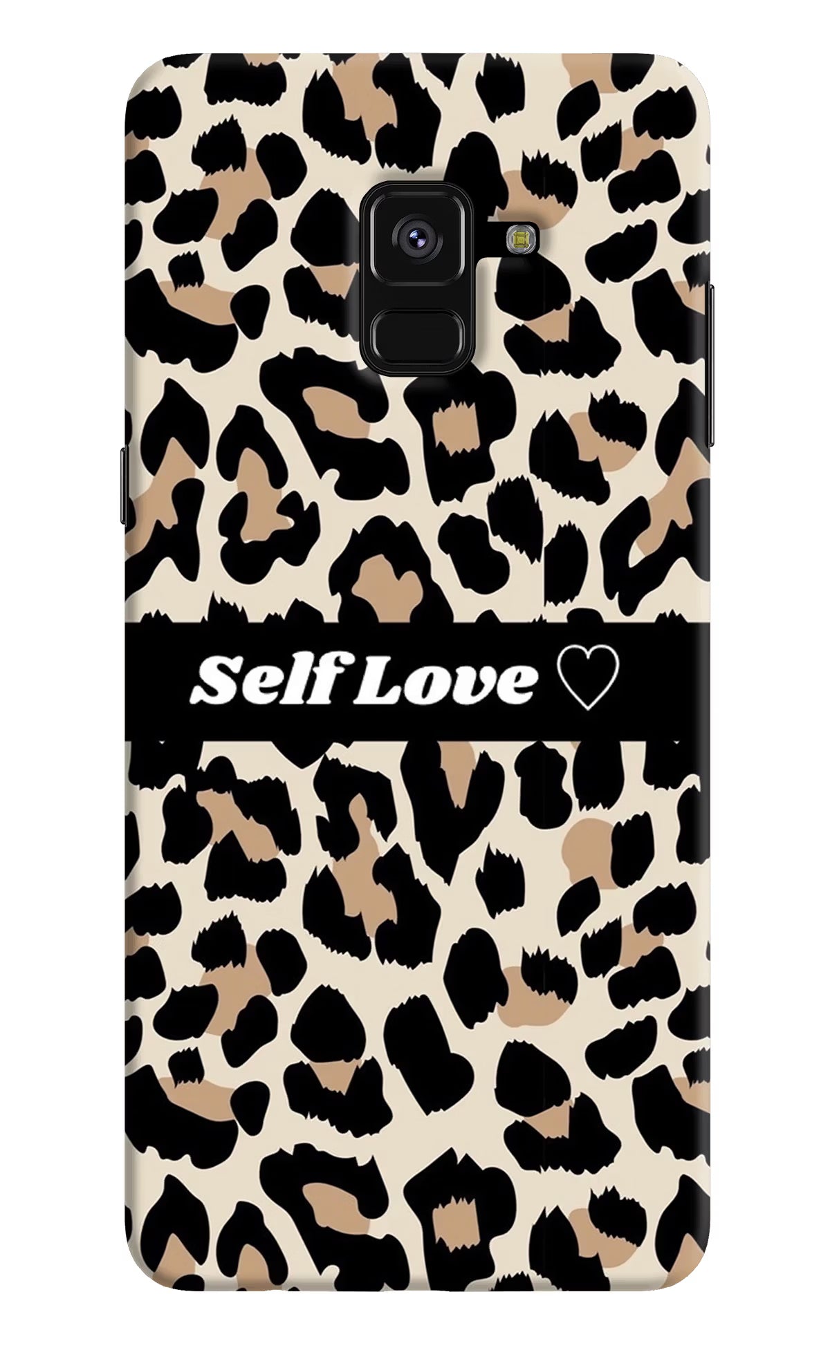 Leopard Print Self Love Samsung A8 plus Hard Case Back Cover by Casekaro