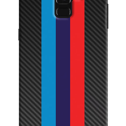 BMW Stripes Pattern Samsung A8 plus Hard Case Back Cover by Casekaro