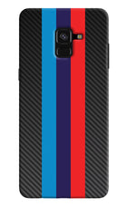 BMW Stripes Pattern Samsung A8 plus Hard Case Back Cover by Casekaro