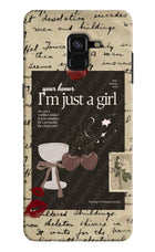 I am just a girl Samsung A8 plus Hard Case Back Cover by Casekaro