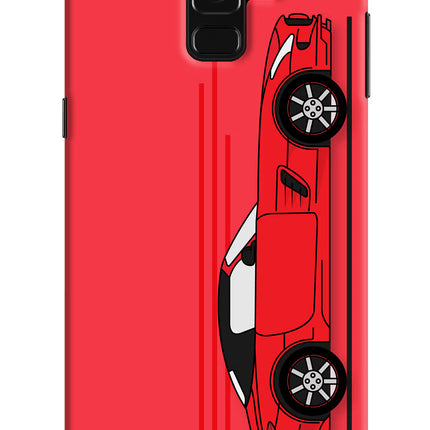 Red Velocity Samsung A8 plus Hard Case Back Cover by Casekaro