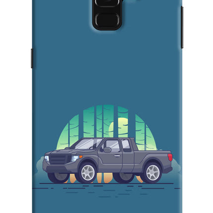 Retro Garage Vibe Samsung A8 plus Hard Case Back Cover by Casekaro