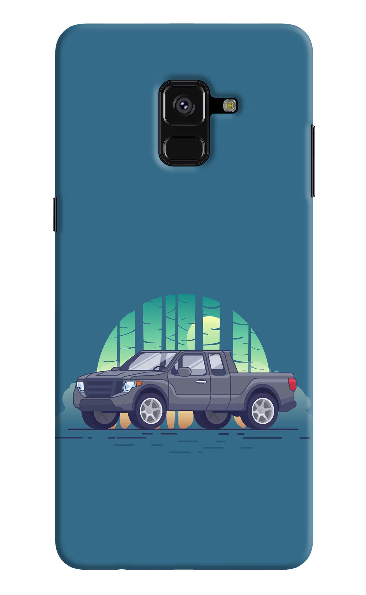 Retro Garage Vibe Samsung A8 plus Hard Case Back Cover by Casekaro
