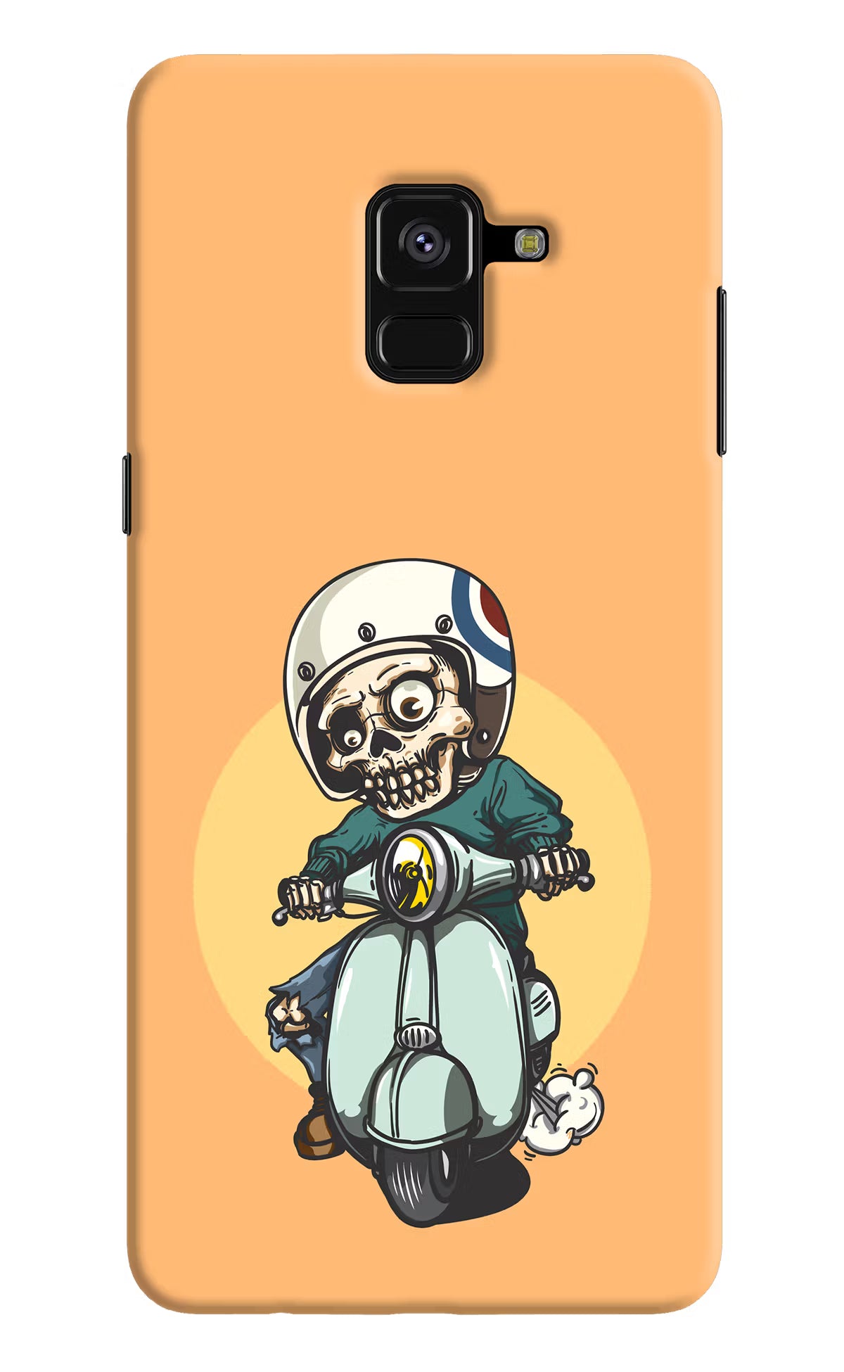 Undead Biker Samsung A8 plus Hard Case Back Cover by Casekaro