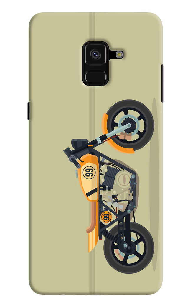 Vertical Speedster Samsung A8 plus Hard Case Back Cover by Casekaro