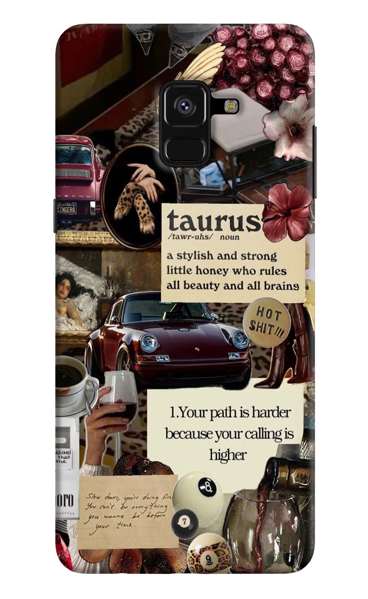 Taurus Zodiac Samsung A8 plus Hard Case Back Cover by Casekaro