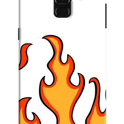 Fired Up – White Samsung A8 plus Hard Case Back Cover by Casekaro
