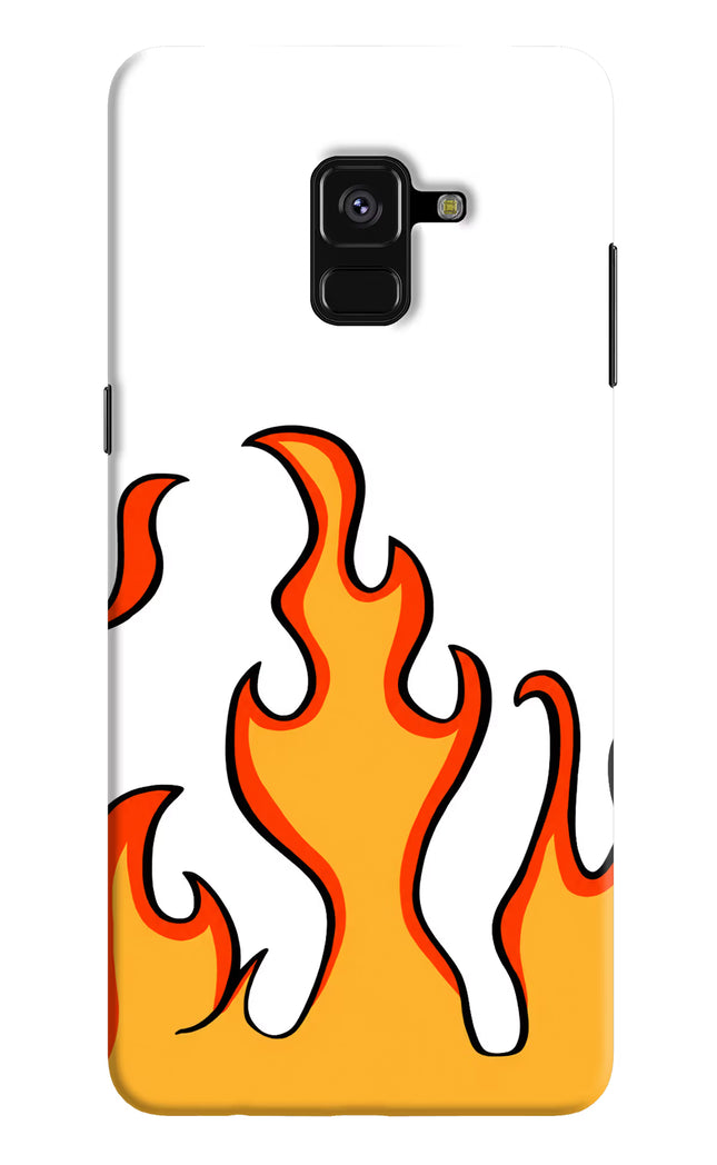 Fired Up – White Samsung A8 plus Hard Case Back Cover by Casekaro