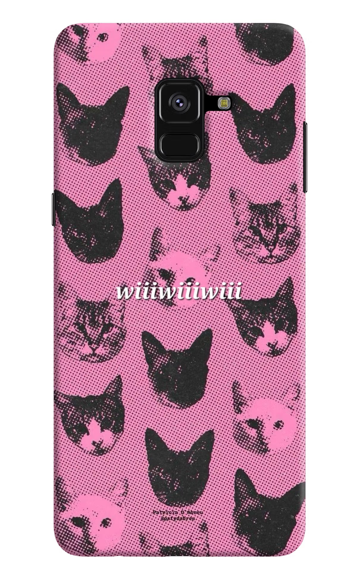 Pink Cats Samsung A8 plus Back Cover