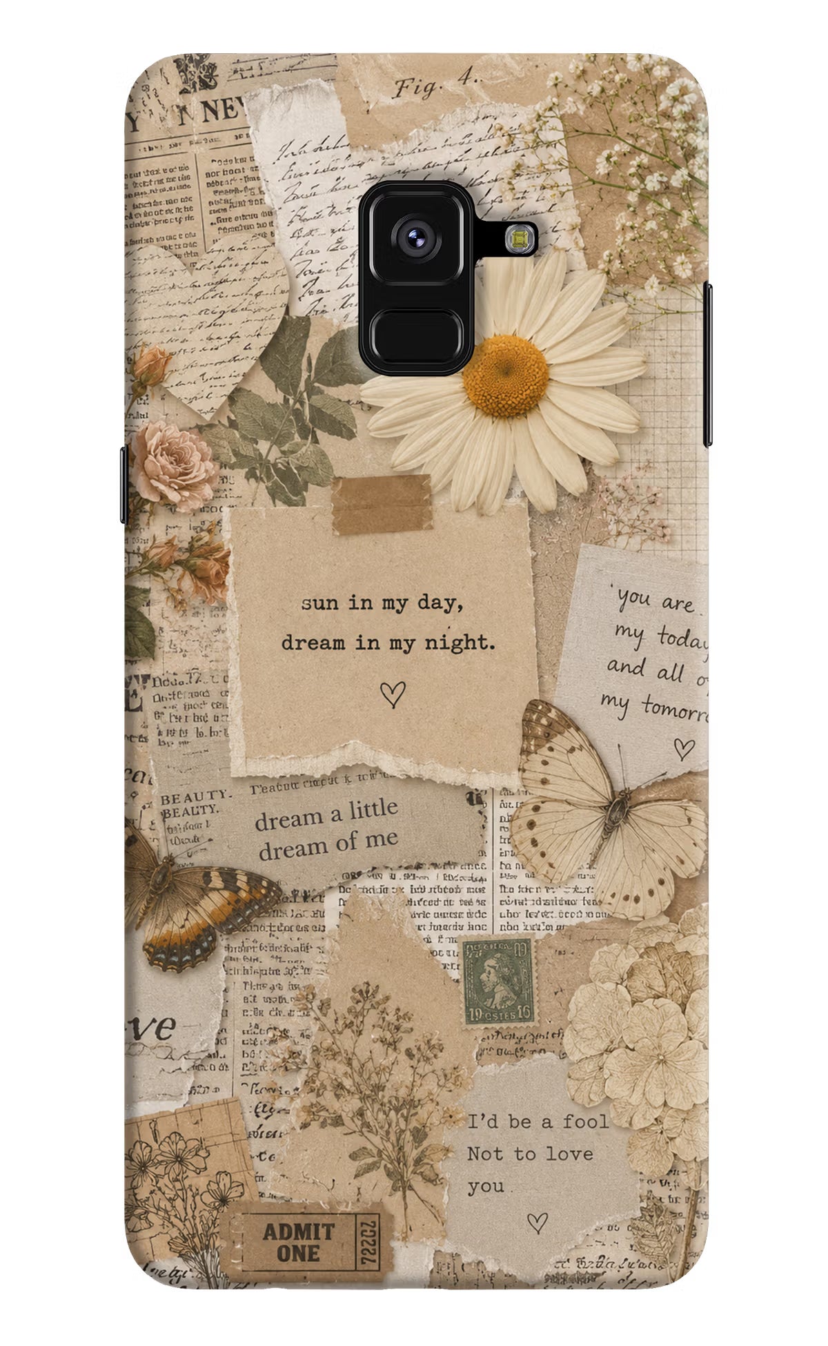 Vintage case Samsung A8 plus Back Cover