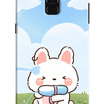 Bunny Treat Samsung A8 plus Hard Case Back Cover by Casekaro