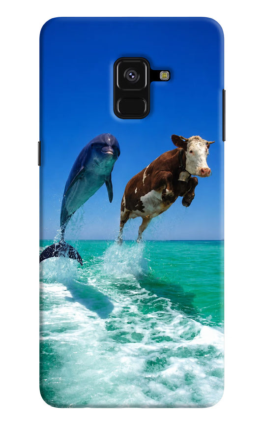 Dolphin vs Cow Samsung A8 plus Hard Case Back Cover by Casekaro