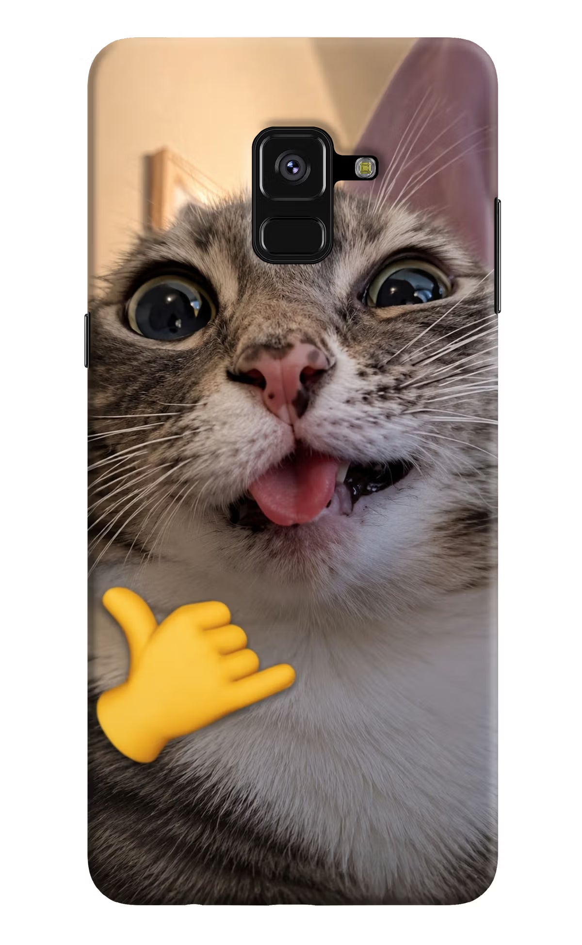 Silly Cat Call Samsung A8 plus Back Cover