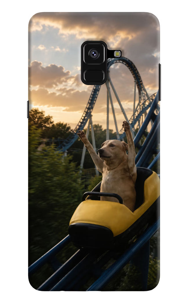 Rollercoaster Dog Samsung A8 plus Hard Case Back Cover by Casekaro