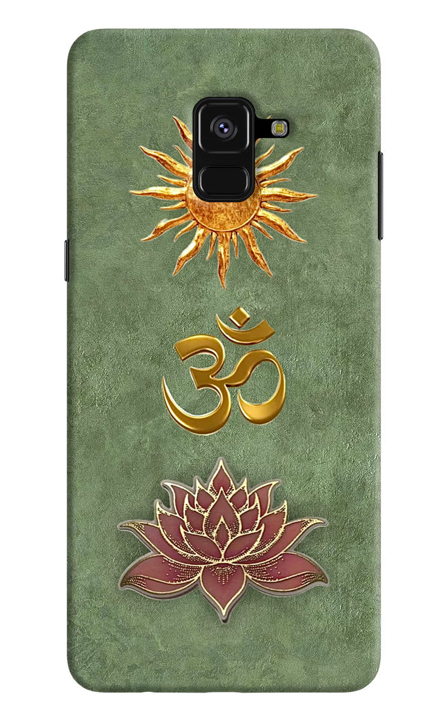 Om & Lotus Samsung A8 plus Back Cover
