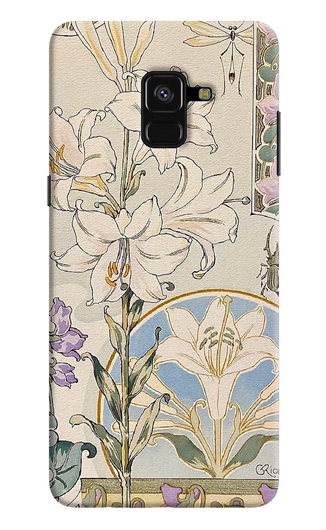 White Lily Samsung A8 plus Hard Case Back Cover by Casekaro