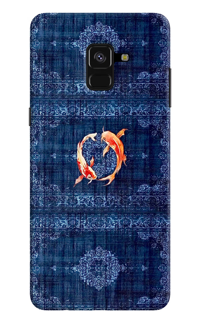 Koi Blue Samsung A8 plus Hard Case Back Cover by Casekaro