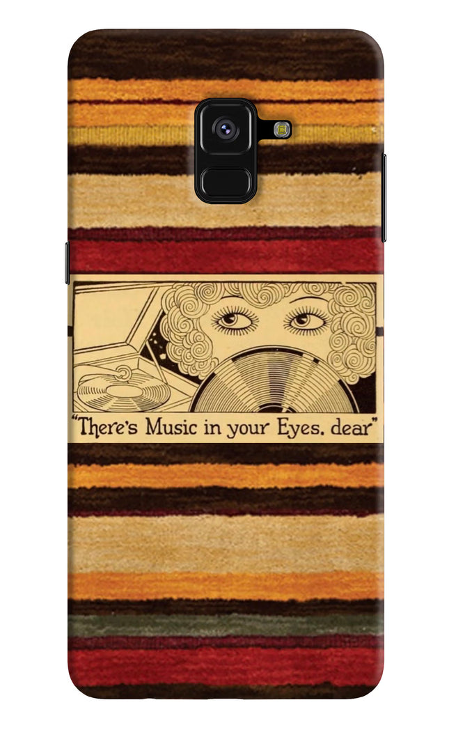 Vinyl Stripes Samsung A8 plus Hard Case Back Cover by Casekaro