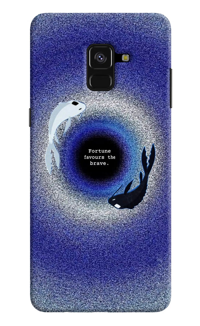 Dark Koi Samsung A8 plus Hard Case Back Cover by Casekaro