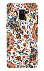 White Mayura Samsung A8 plus Hard Case Back Cover by Casekaro