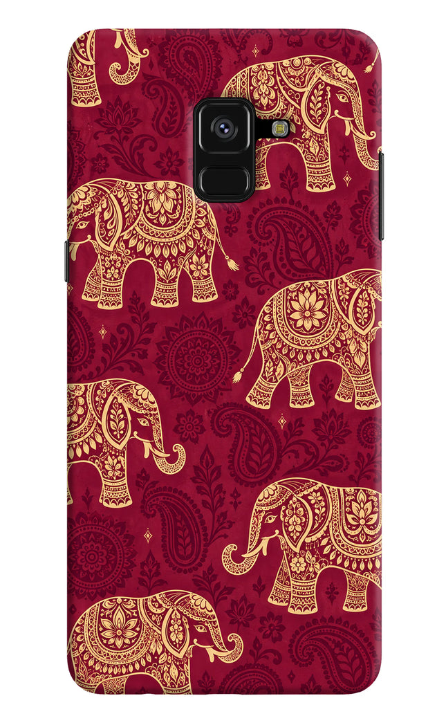 Maroon Elephant Samsung A8 plus Back Cover