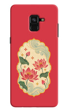 Pink Lotus Samsung A8 plus Back Cover