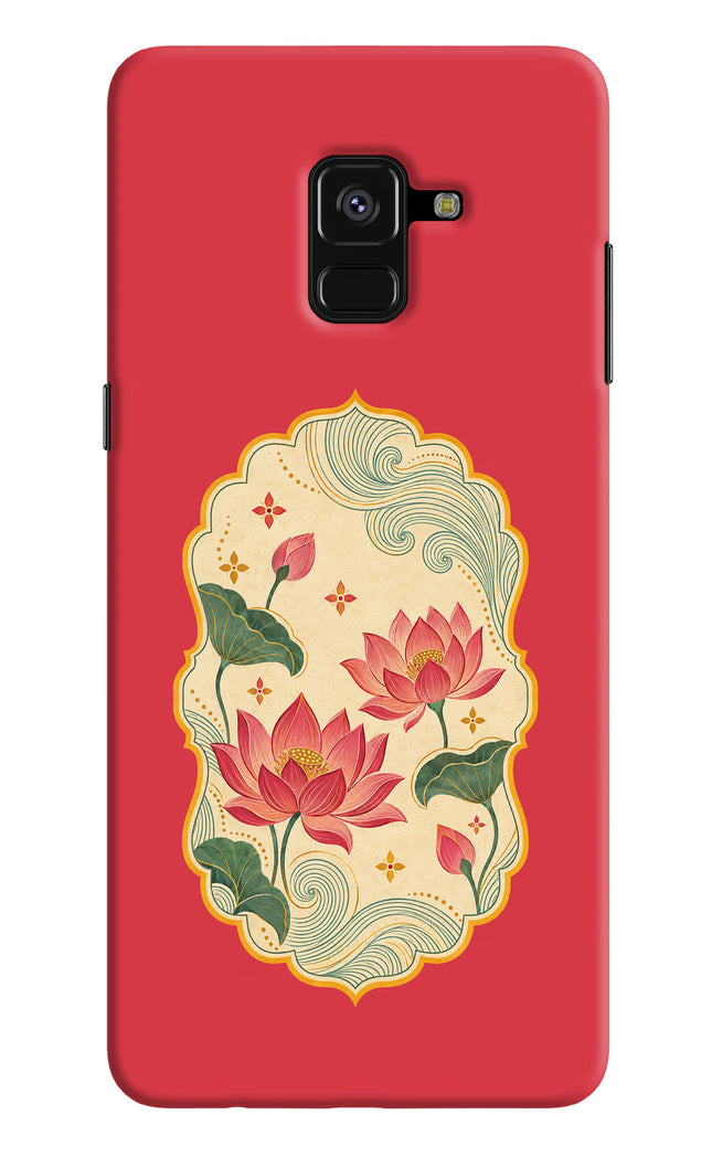 Pink Lotus Samsung A8 plus Back Cover