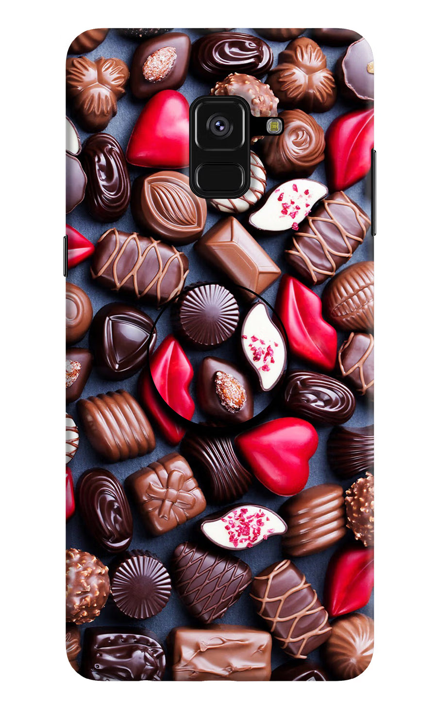Chocolates Samsung A8 plus Pop Case, Hard case