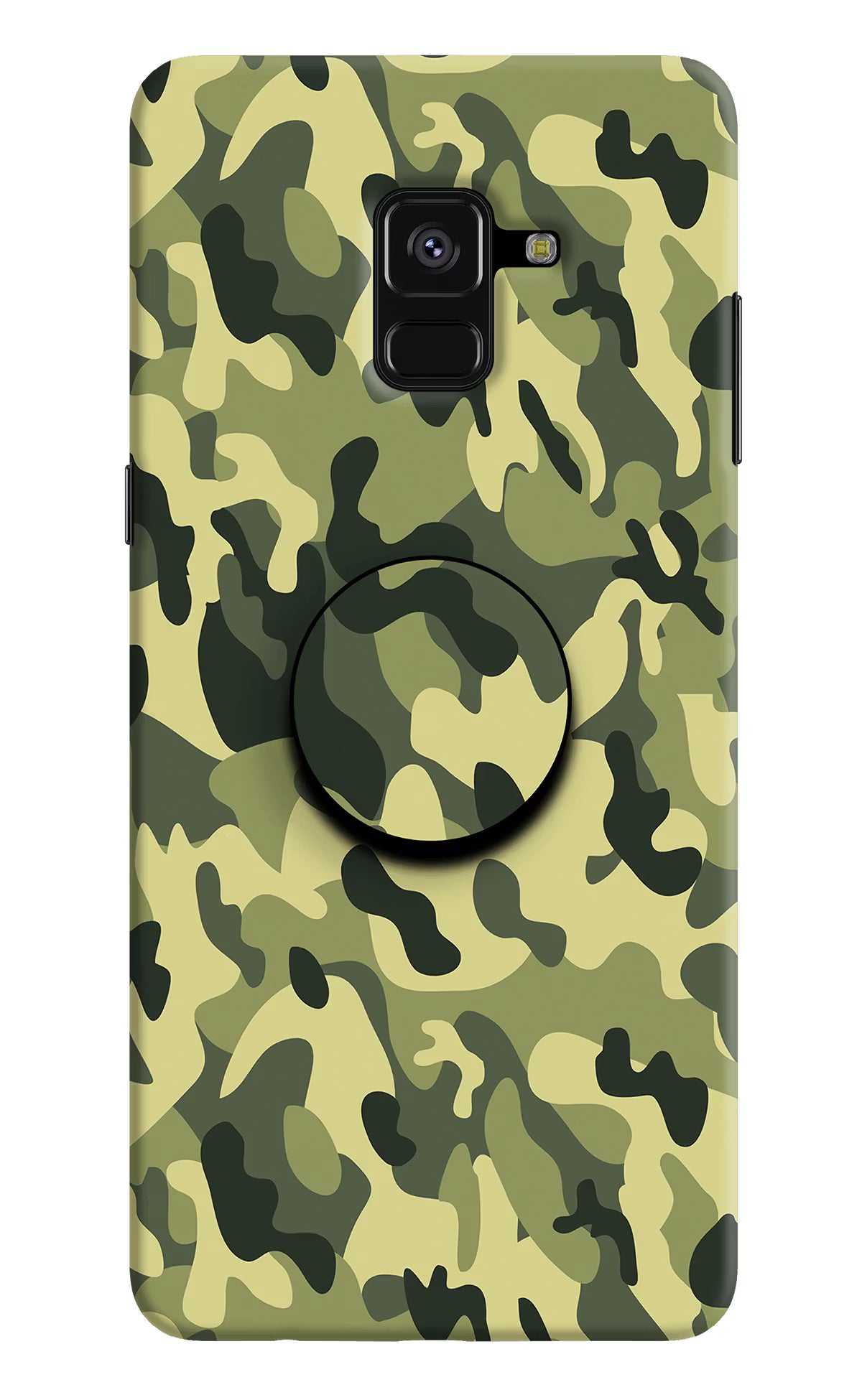 Camouflage Samsung A8 plus Pop Case by Casekaro