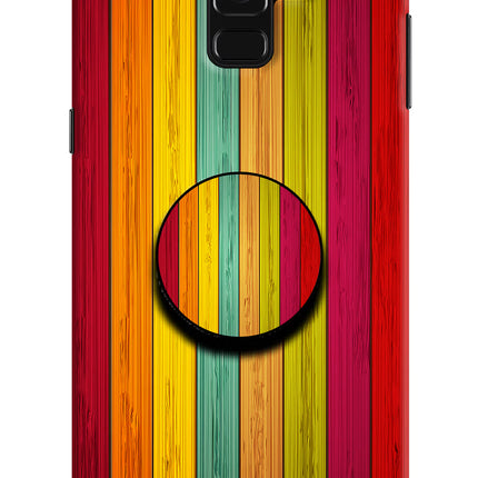 Multicolor Wooden Samsung A8 plus Pop Case by Casekaro