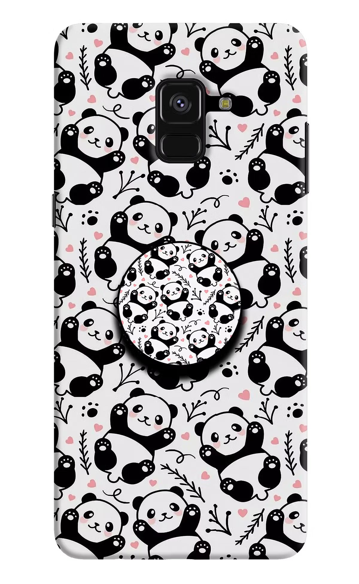 Cute Panda Samsung A8 plus Pop Case by Casekaro