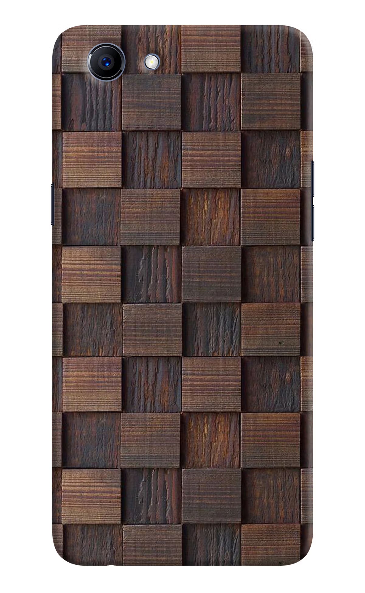 Wooden Cube Design Realme 1 Hard Case Back Cover by Casekaro