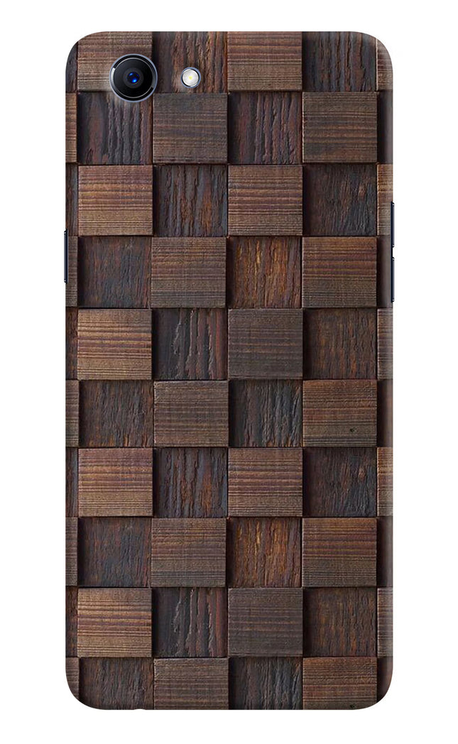 Wooden Cube Design Realme 1 Hard Case Back Cover by Casekaro
