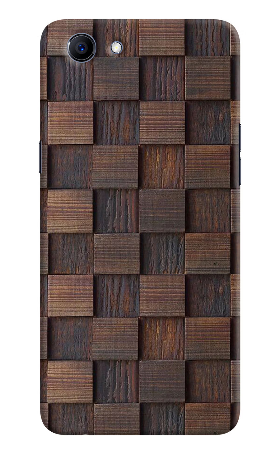 Wooden Cube Design Realme 1 Back Cover, Hard case