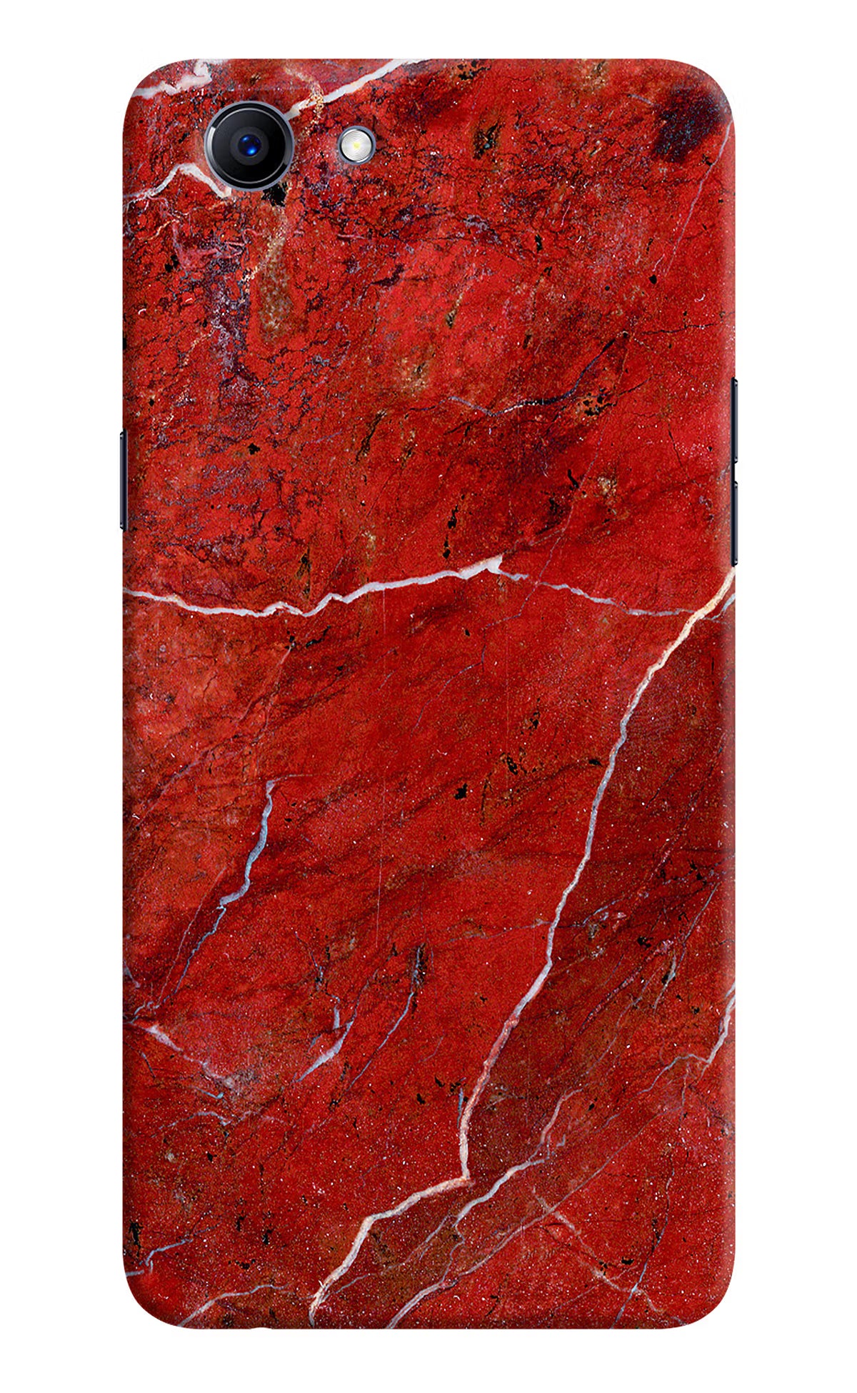 Red Marble Design Realme 1 Hard Case Back Cover by Casekaro