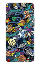 Space Abstract Realme 1 Hard Case Back Cover by Casekaro