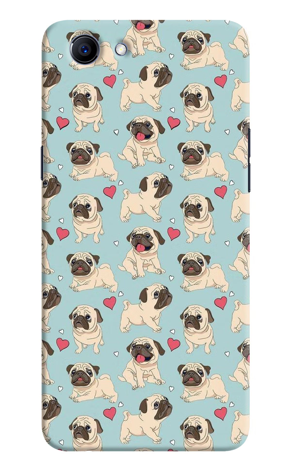 Pug Dog Realme 1 Hard Case Back Cover by Casekaro