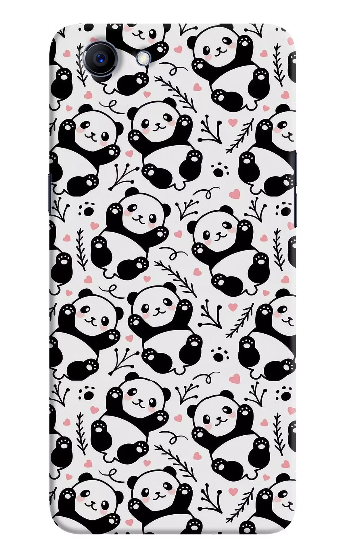 Cute Panda Realme 1 Hard Case Back Cover by Casekaro