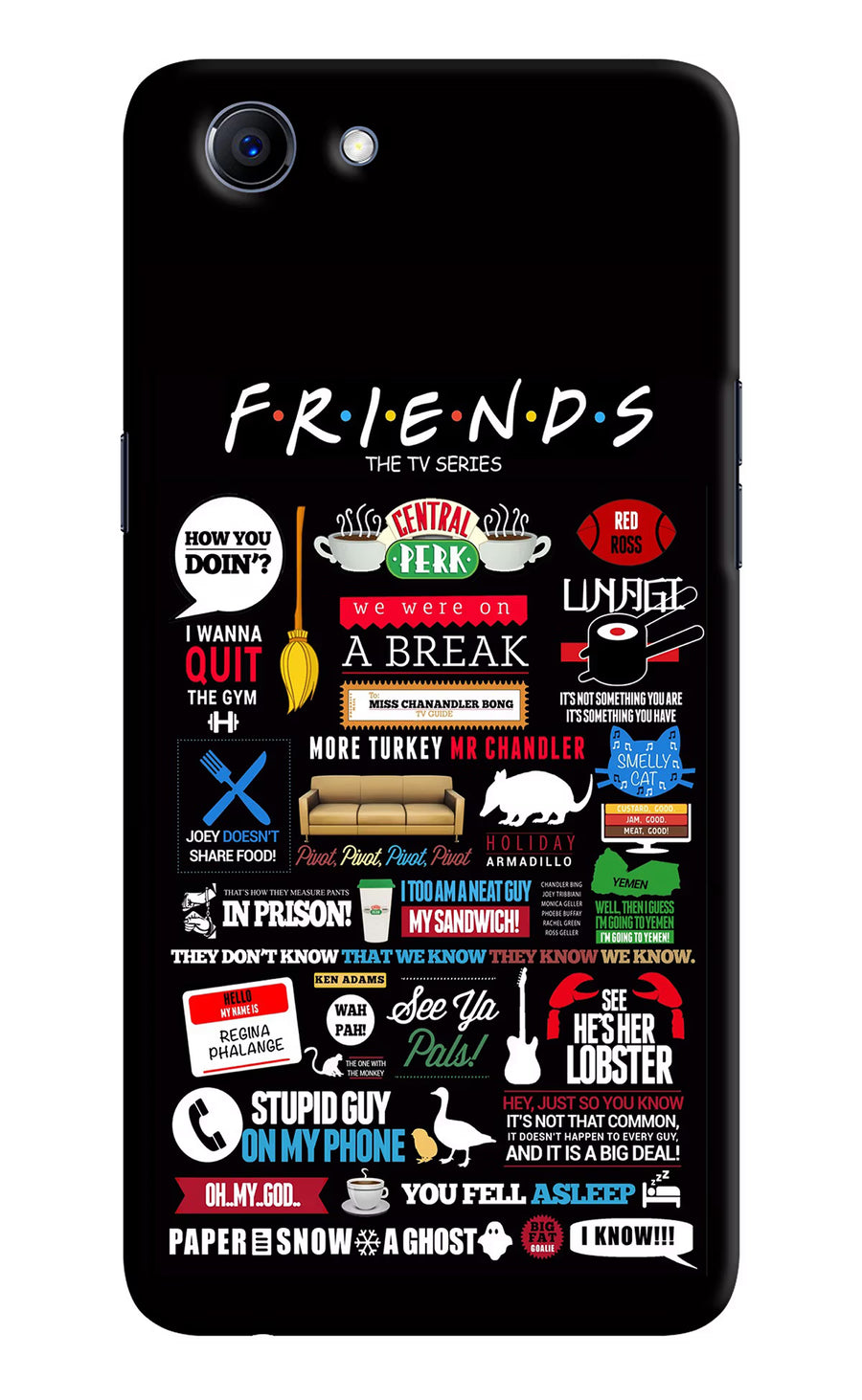 FRIENDS Realme 1 Back Cover, Hard case