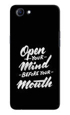 Open Your Mind Before Your Mouth Realme 1 Hard Case Back Cover by Casekaro