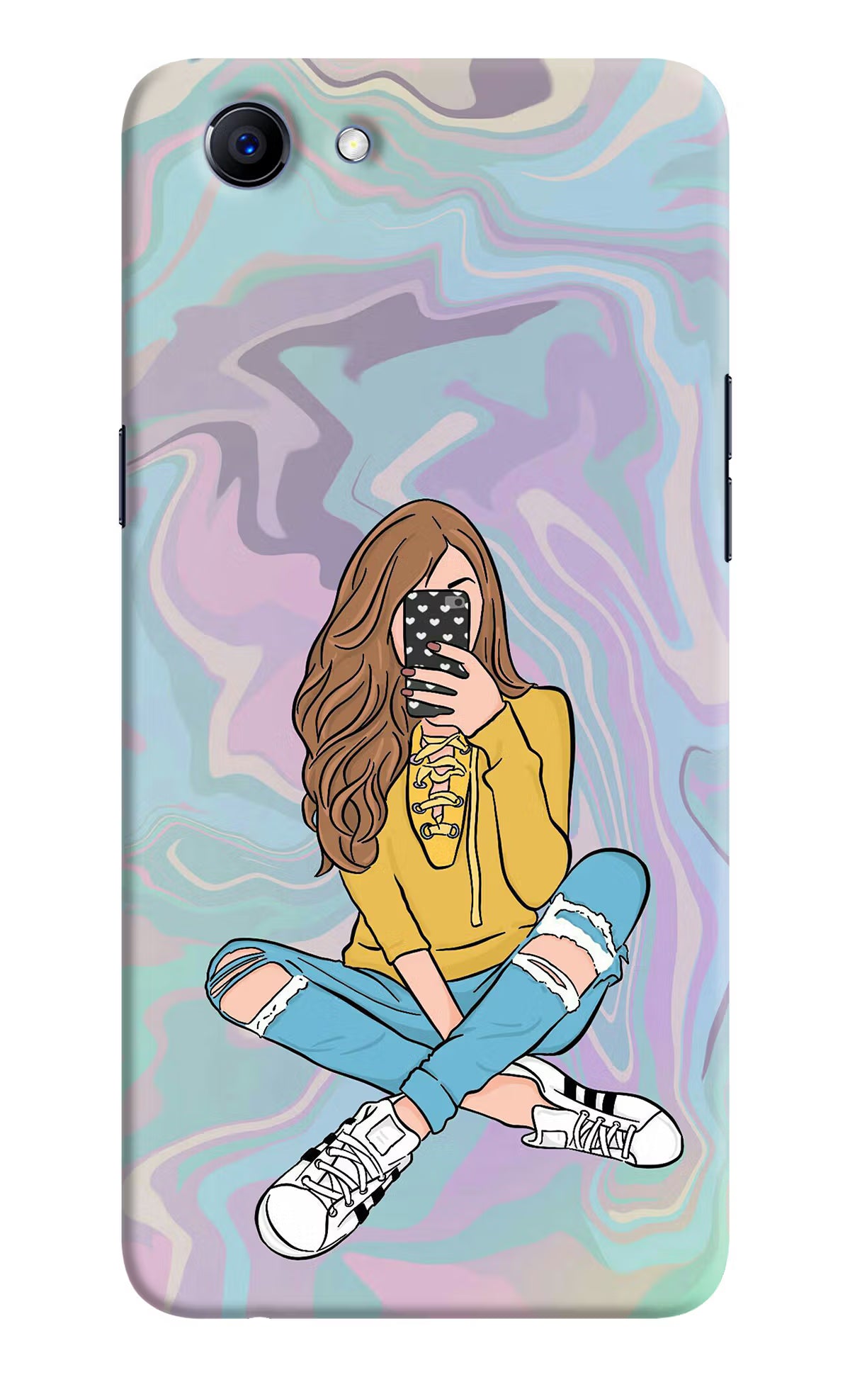 Selfie Girl Realme 1 Hard Case Back Cover by Casekaro