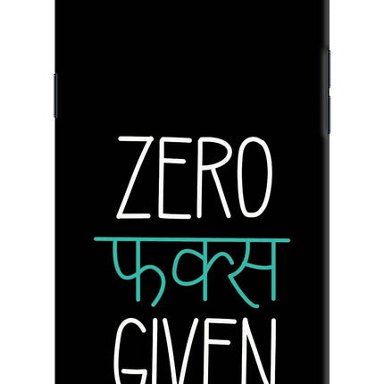 Zero Fucks Given Realme 1 Hard Case Back Cover by Casekaro