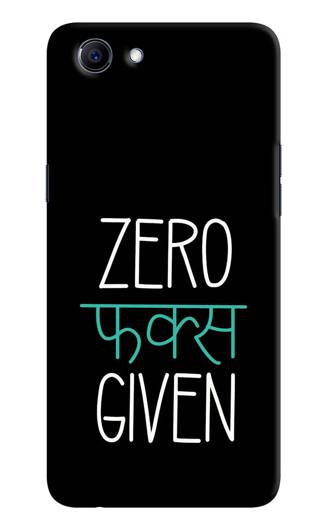 Zero Fucks Given Realme 1 Hard Case Back Cover by Casekaro
